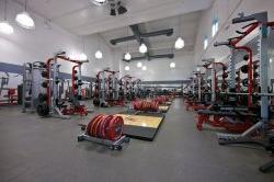 Weight room in a gym